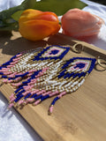Purple Blaze Fringe Oorbellen